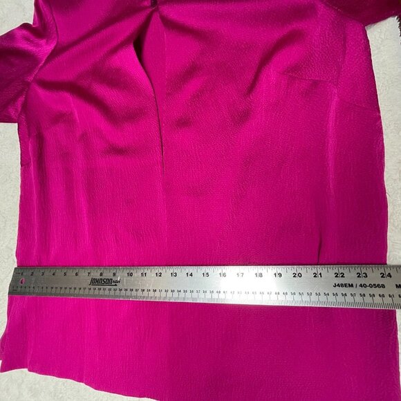 Elana by Tanner Women's Textured Silk Blazer Size 14 Mandarin Collar Pink New - Picture 8 of 9